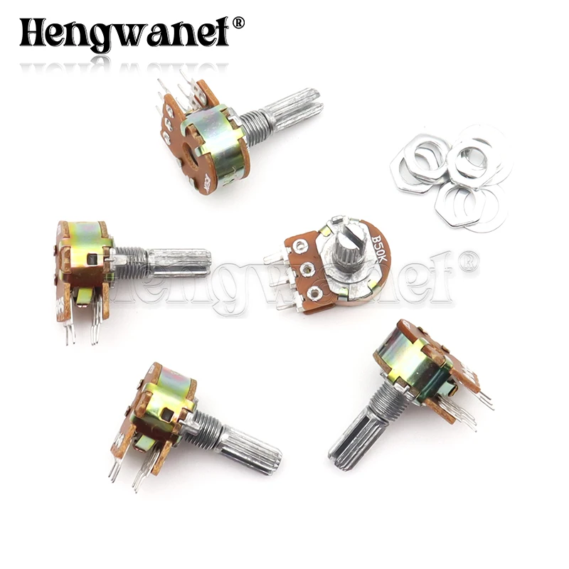 5pcs WH148 20 มม.6Pin Dual Potentiometer B1K B2K B5K B10K B20K B50K B100K B250K B1M OHM VARIABLE โรตารี่ตัวต้านทานฟิล์มคาร์บอน