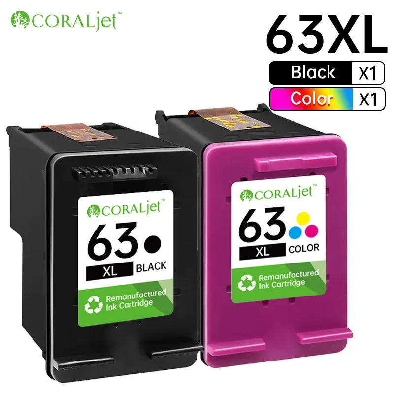 63XL 63 XL Black Ink Cartridge Compatible With HP OfficeJet 3830 4650 5255 5258; ENVY 4520 4512; DeskJet 1112 3630 2130 Printer