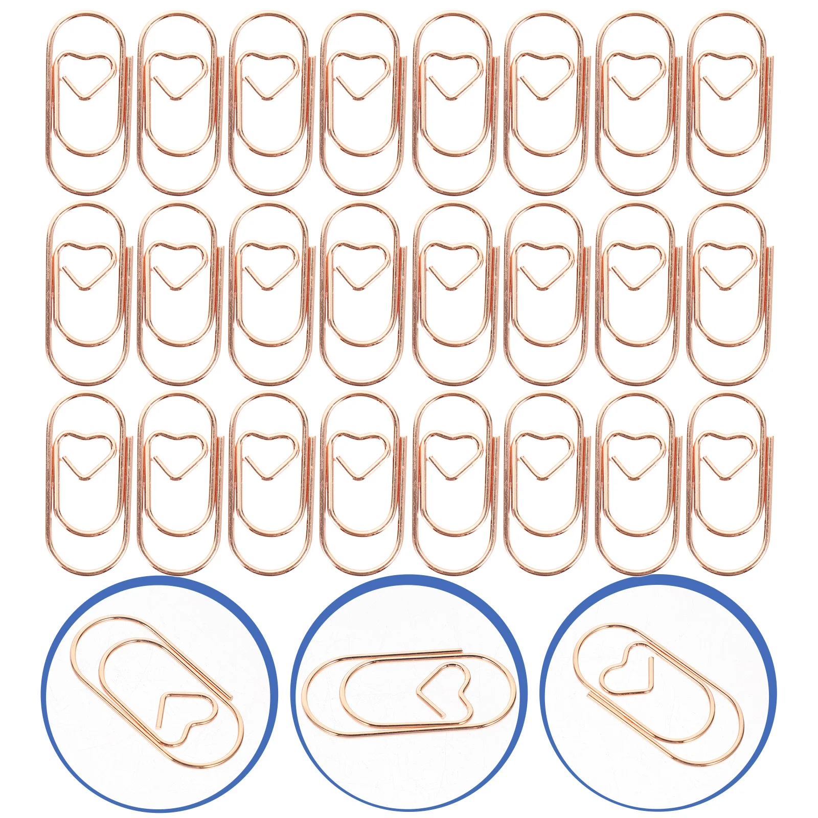 100 Pcs Paperclips Small Document Office Book Reading Decorate Marking Knitting Decorative Rosy Fixing