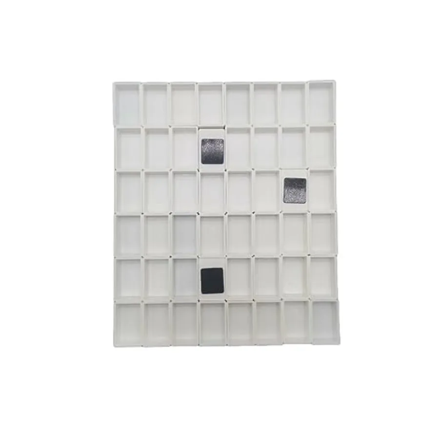

Watercolor Pans with Magnetic Stripes 80 Full White Plastic Empty Paint Pans for Watercolor Oil Painting or Travel tin Box Pale