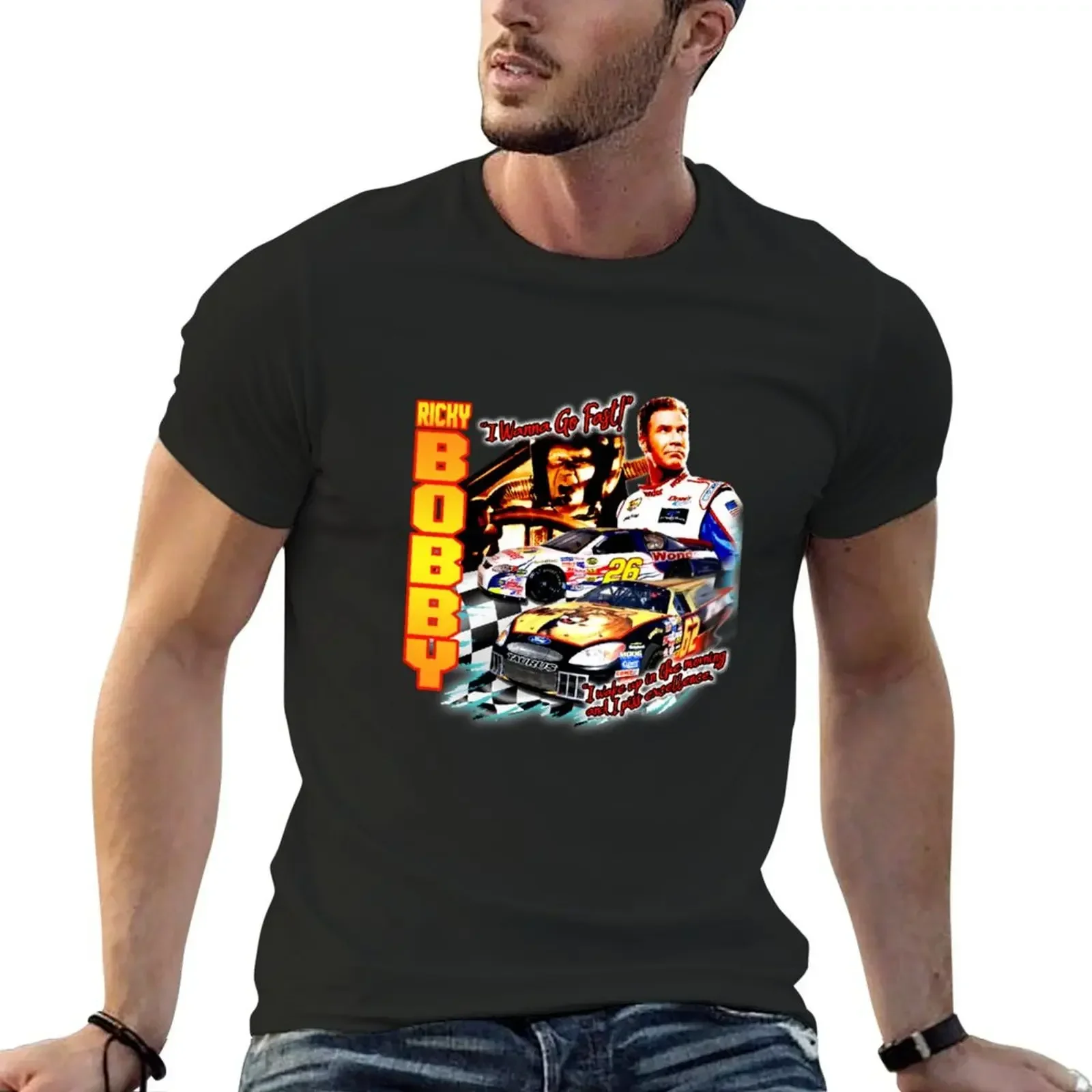 Ricky Bobby Racing Shirt T-Shirt korean fashion anime T-shirt men