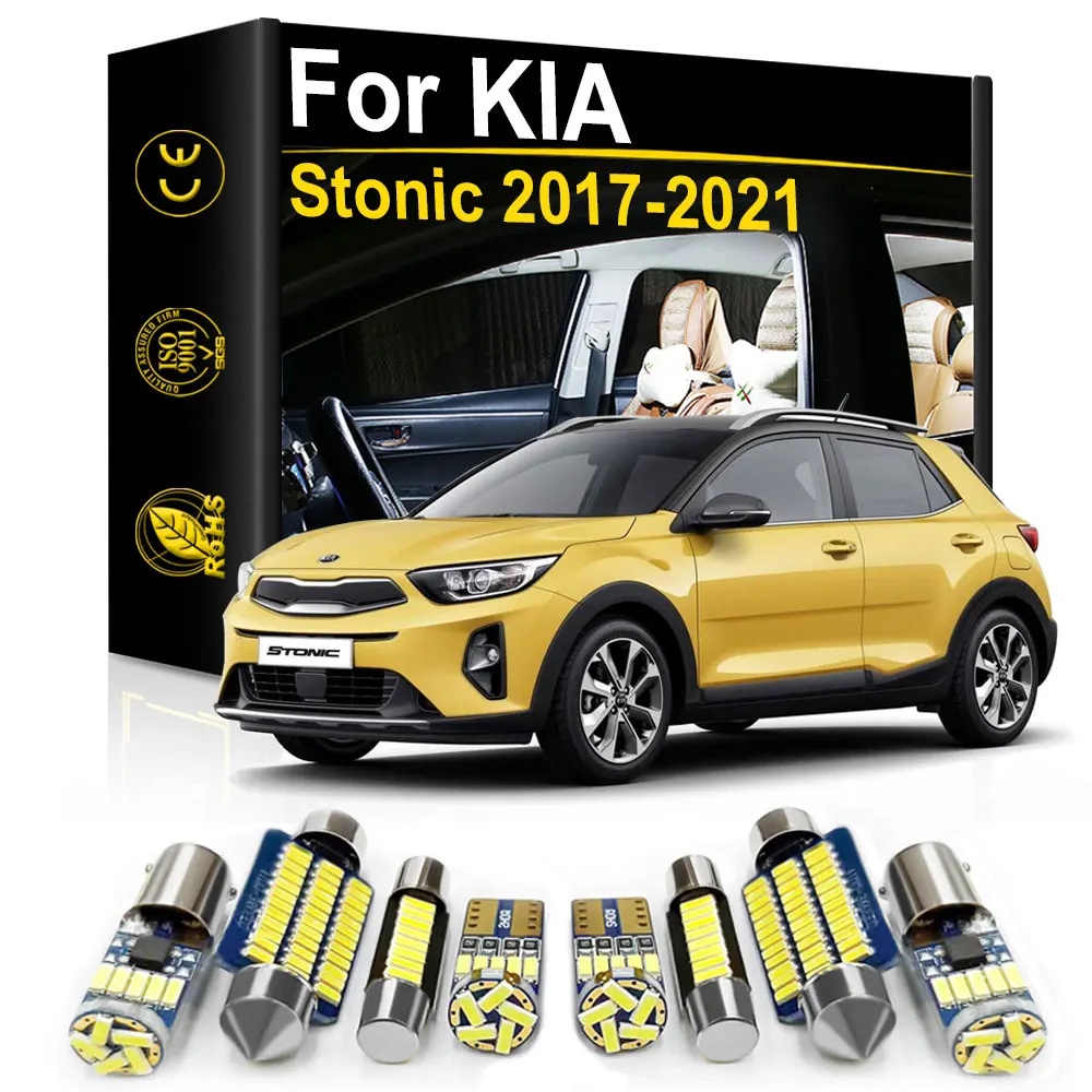 Car Interior LED Light For KIA Stonic 2017 2018 2019 2020 Map Dome Trunk License Plate Lamp Kit Auto Accessories Canbus