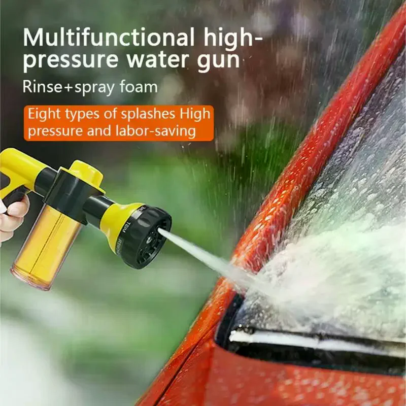 [MA]1 Set 8 In 1 High Pressure Foam Pet Shower Adjustable Hose Nozzle For Dog Cat Bath Garden Car Wash[MA]