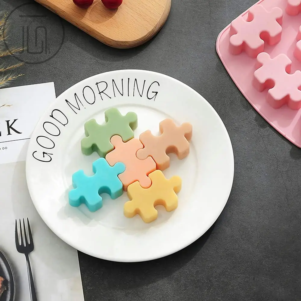 1pc of Puzzle Silicone Mold, Epoxy Resin Mold Suitable for Soap, Scented Candles, Puzzle Pendant Additions. The Mold Is Smooth