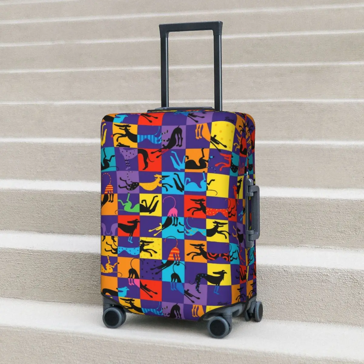 

Pop Art Hounds Suitcase Cover Holiday Greyhound Dog Fun Luggage Case Business Protection