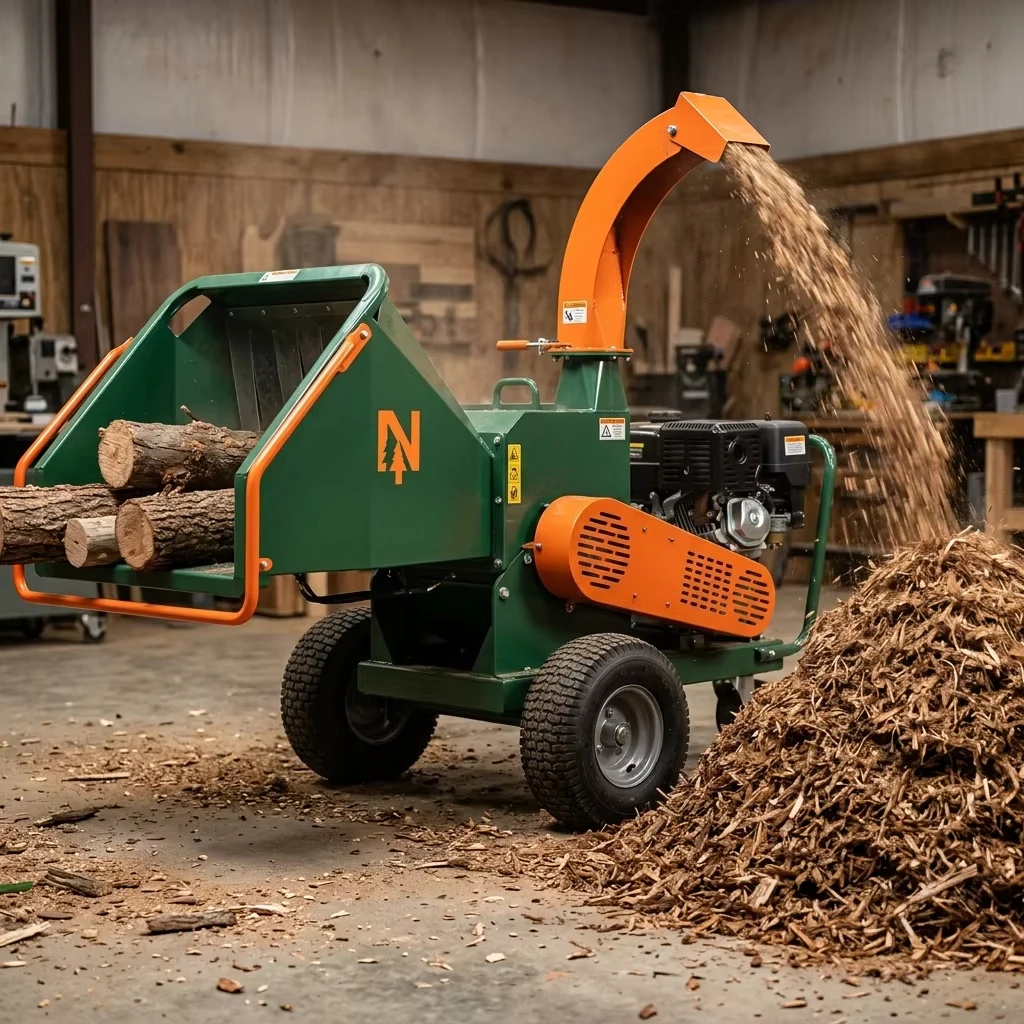 High Efficiency Wood Chipper  Fast Processing Powerful Shredder