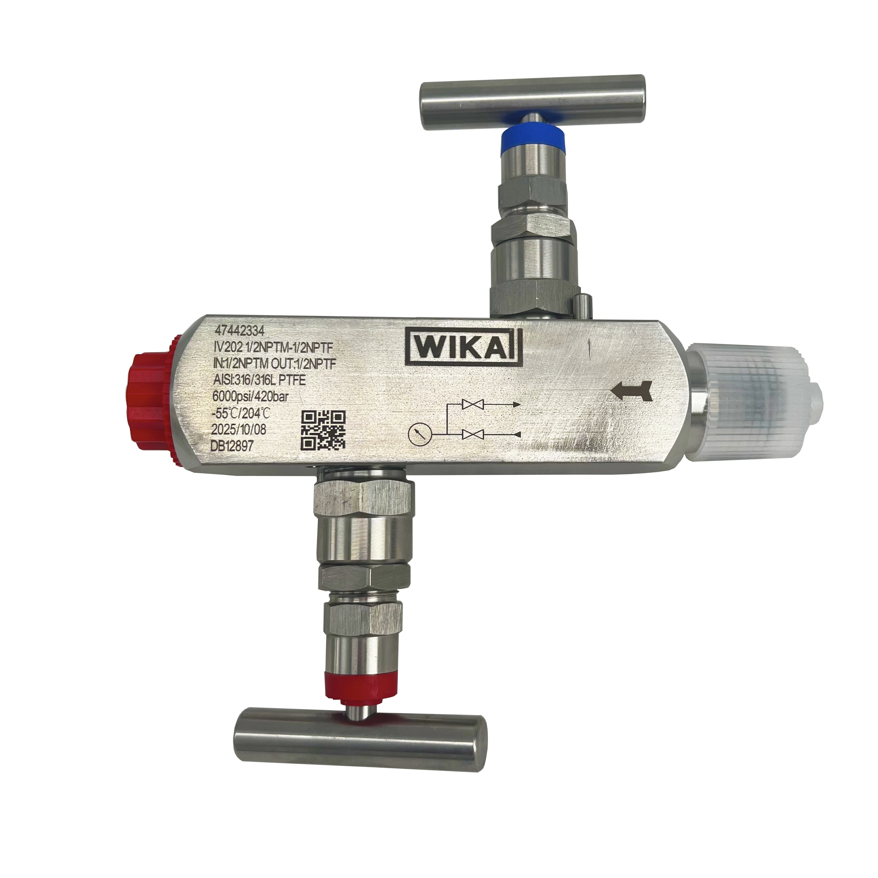 

Block-and-bleed Valve 2-valve Manifold Model IV2 Shut off and Vent Pressure Measuring Instruments