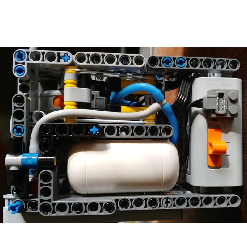 NEW Technical Pneumatics MOC Automatic Motorized Compressor Building Blocks Model DIY Bricks Toys Gifts with Pneumatic Airtank