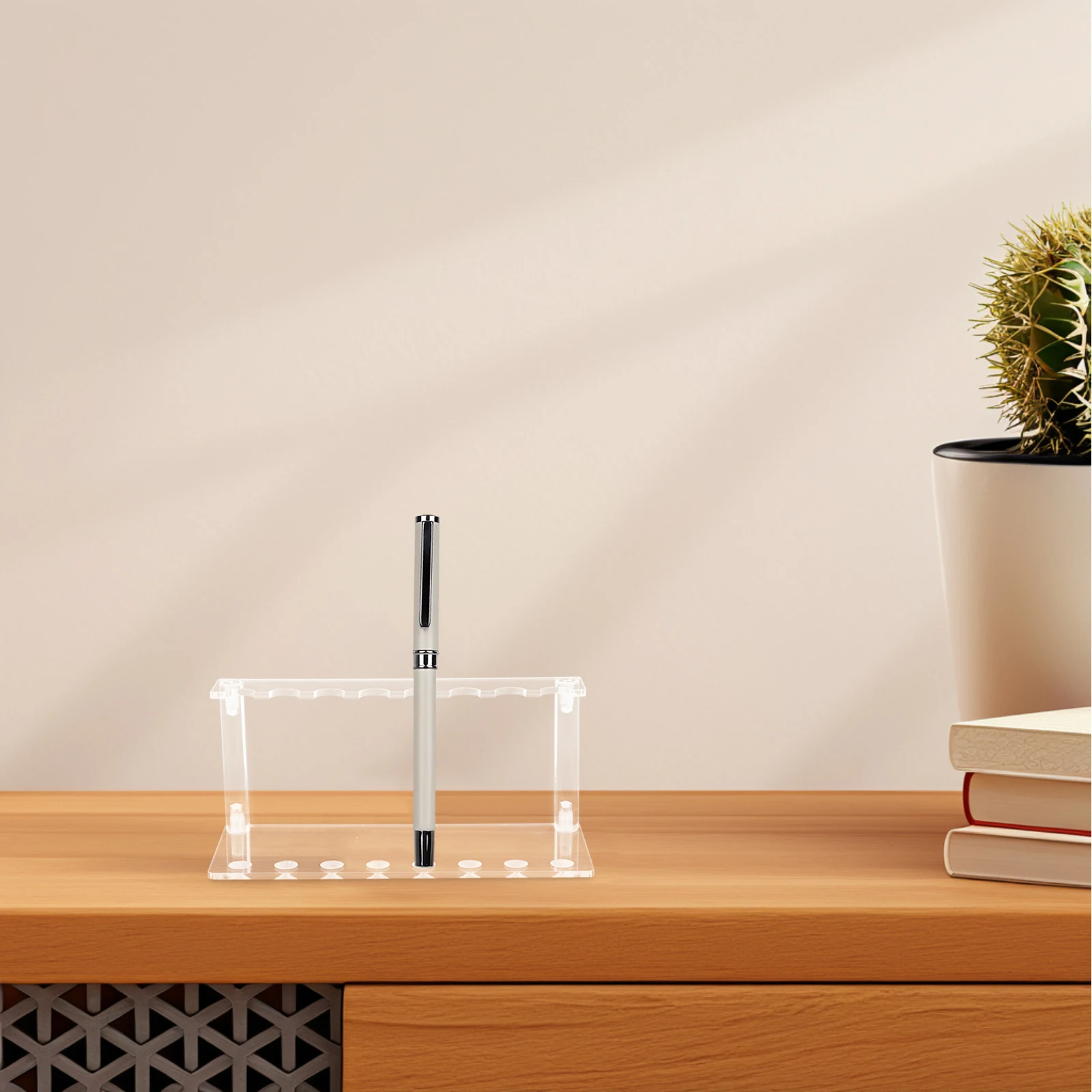 

1PCS Pen Display Rack Acrylic Stationery Stand Multifunctional Brush Holder Transparent Desk ganizer for Fountain Pens Eyebrow