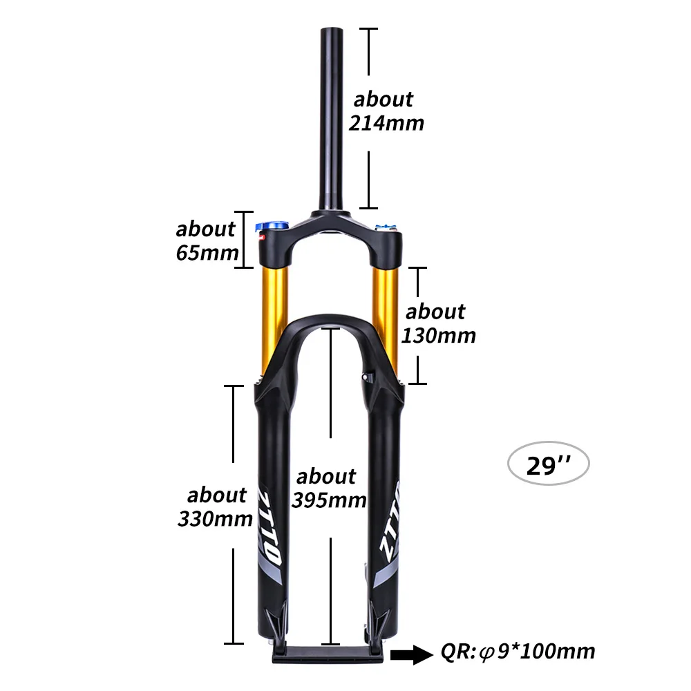 ZTTO ZT-01 Mountain Bike Front Fork Air Suspension 120mm Travel 26/27.5/29 Inch Disc Brake Shock Absorber Air Pressure Bicycle