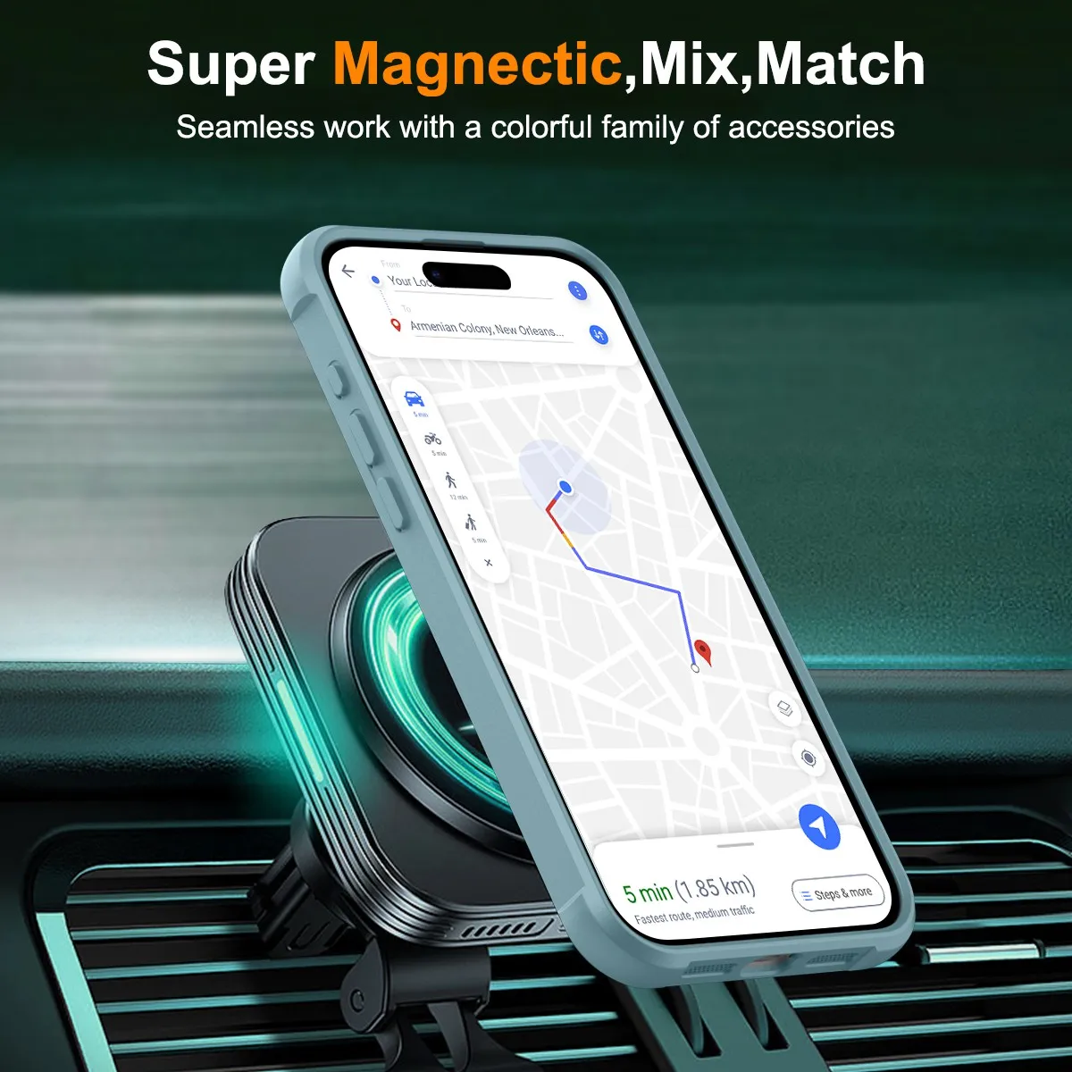 360° Rotatable Matte Magnetic Ring Hidden Stand Case For iPhone 16 Pro/iPhone 16 Pro Max Drop-Proof, MagSafe Compatible Design
