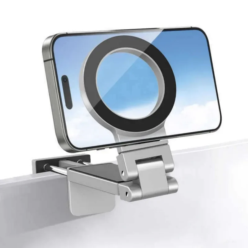 Clipe de mesa suporte magnético do telefone portátil dobrável rotação 360 viagem avião mesa suporte montagem do telefone para iphone