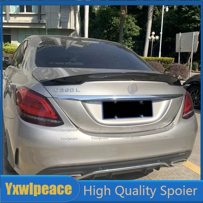 

For Mercedes W205 Spoiler 2015 2016 2017 2018 2019 C200 C250 C300 C350 C400 C450 C220 4Door Carlson Style ABS Rear Trunk Spoiler