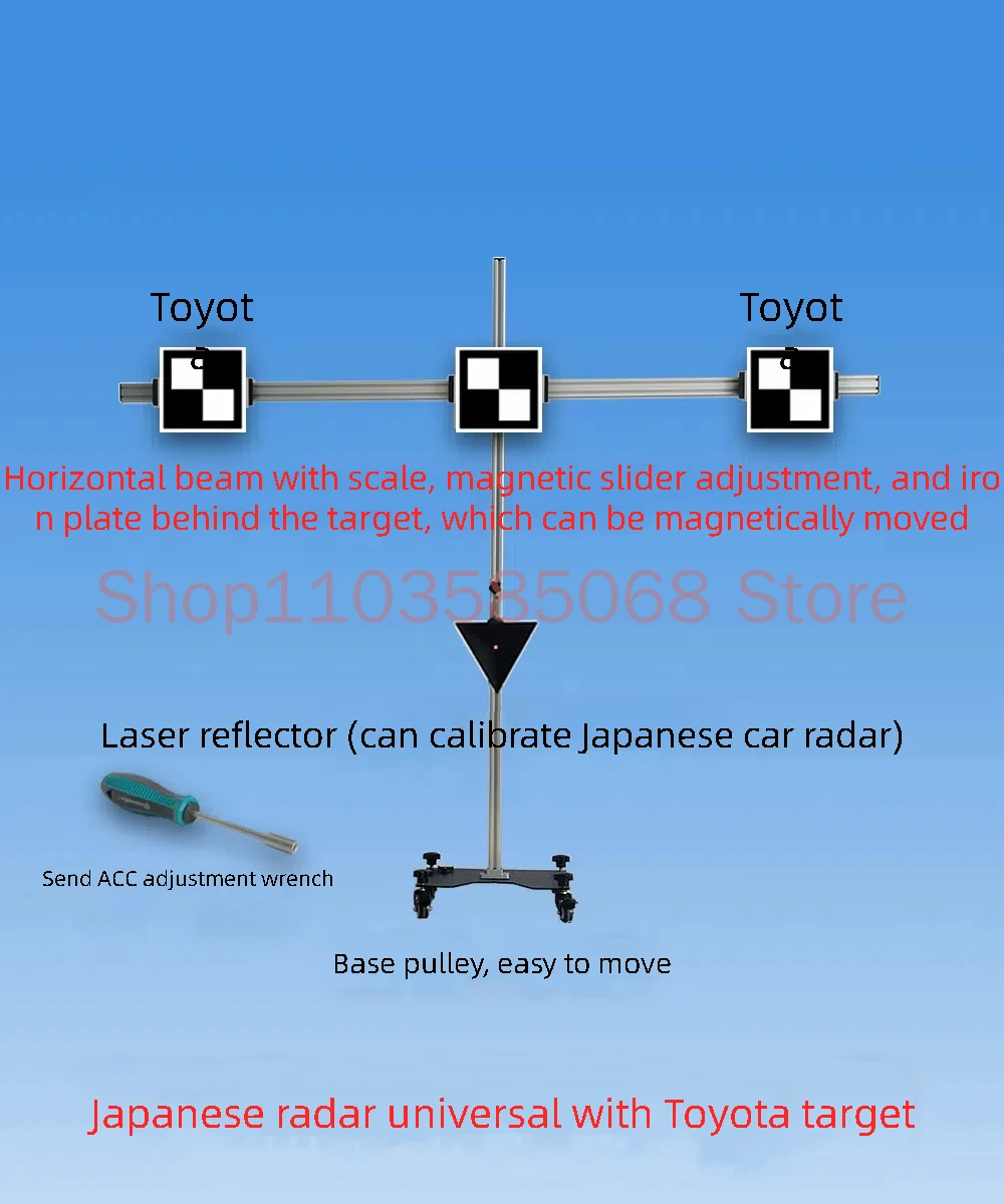 

Acc Calibration Level Millimeter Wave Radar Corner Reflector ADAS Calibration Japanese Car Radar Universal with Toyota Target