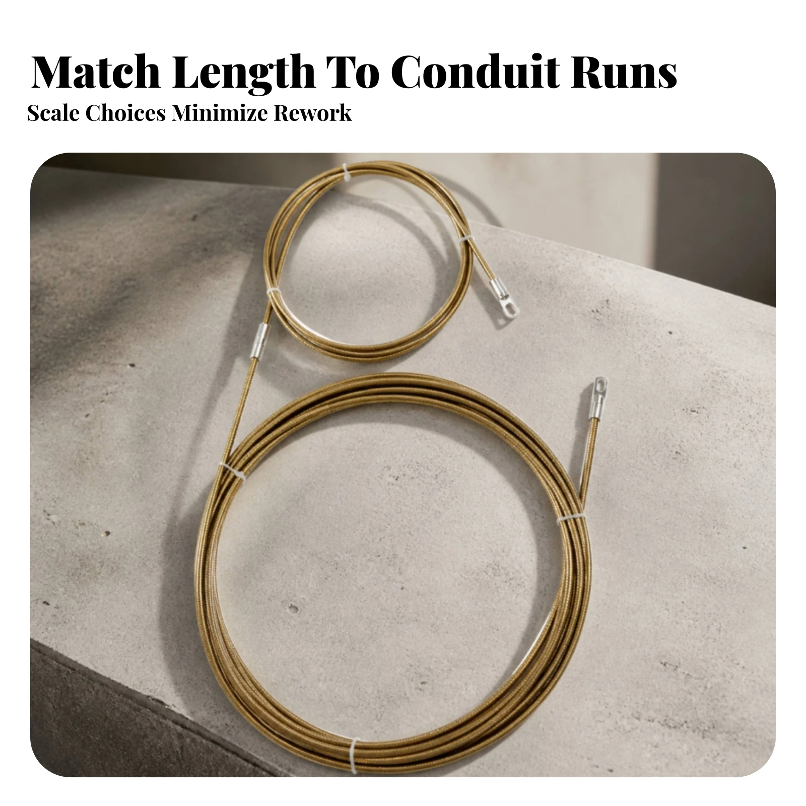Spring Wire Threader Flexible Conduit Threader with Flat-Head Ends Spring Wire Puller Smooth Tool Sturdy for Electricians