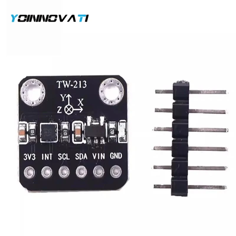 DA213B 3-Axis High Precision Accelerometer Sensor Module, High Sensitivity, 3.3V/5V Power Supply, IIC SPI Communication