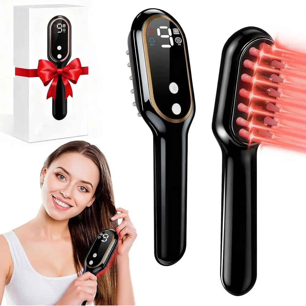 

Portable Rechargeable 650nm Red Light Therapy Hair Growth Comb for Men and Women, Effective for Receding Hairline and Thinning H