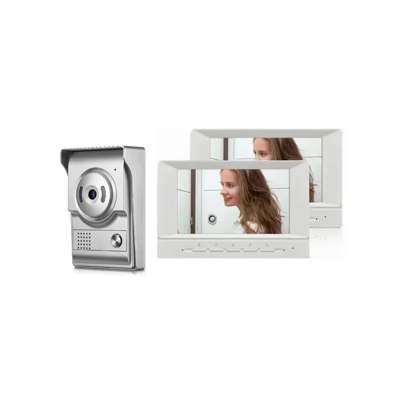 Wired Visual Intercom System Campainha de vídeo, Home Security Protection System, Classical Video Doorphone Kit, LCD 7\