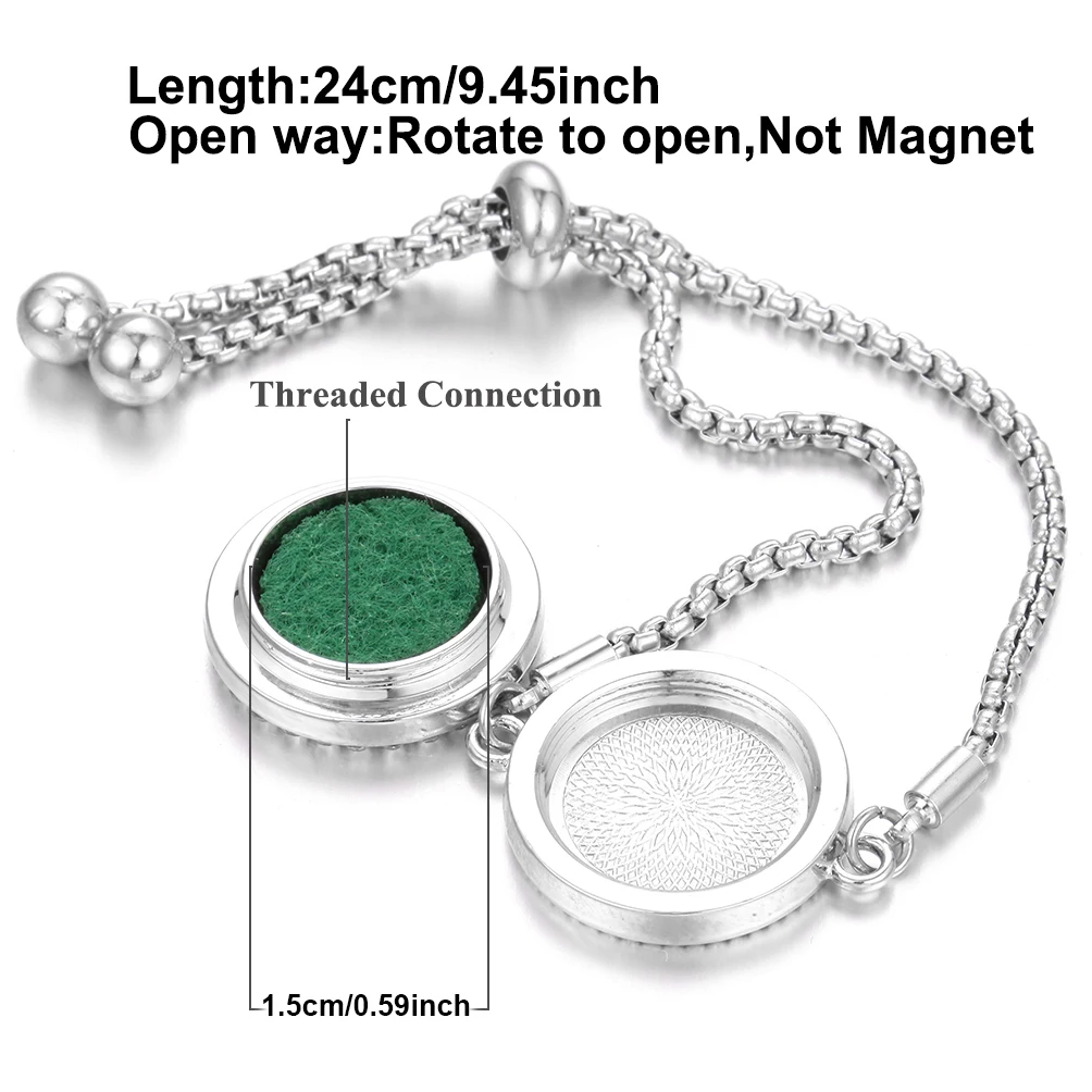 New Perfume Scent Essential Oil Diffuser Bracelet Tree cat Flower Heart Wings Aromatherapy Locket Bracelet Bangle Aroma Jewelry image 3