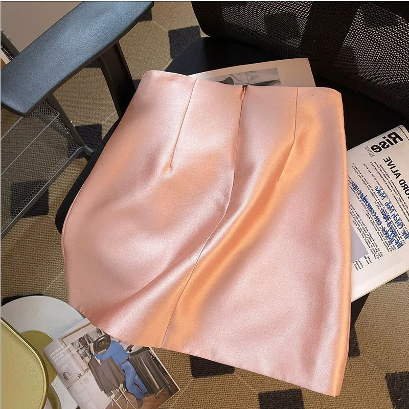 Summer Fashionable Diamonds High Waist A-line Skirt Women Clothes Temperament Floral Patchwork Skirts Ladies Fashion Slim Skirt
