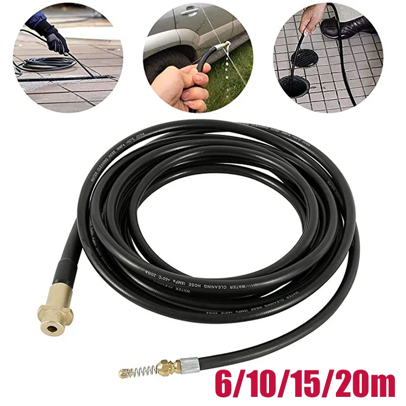 

6/10/15/20m High Pressure Washer For Karcher Sewer Cleaning Dredging Jet Hose Kit Washing Hose Nozzle Blockage Clogging Pipeline