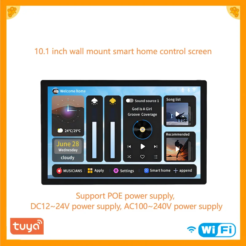 Smart Home Control Panel 10 Inch Home Assistant Display Touch Android Smart Home Panel Wifi Tuya Control Panel 2GB RAM