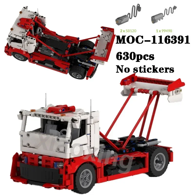 

New MOC-116391 RC Racing Truck Drift Car No Sticker Splicing Block 630pcs Model Remote Control Adult Kids Toy Birthday Gift