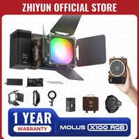 ZHIYUN Official Molus X100 RGB LED Light 100W COB Video Lamp APP Control Portable Photography Lighting for Studio Youtube Vlog