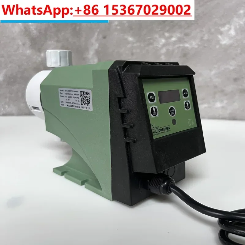 Acid and alkali resistant flow rate adjustable pH automatic timing and dosing metering pump