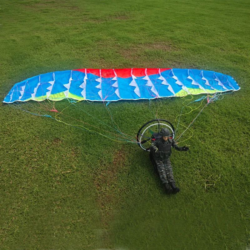 1Set 2306 Motor RC Powered Paraglider w Soldier Model 1.8Meters Wingspan 30D Nylon Canopy Plug and Play Kit Gifts for Adult Kids