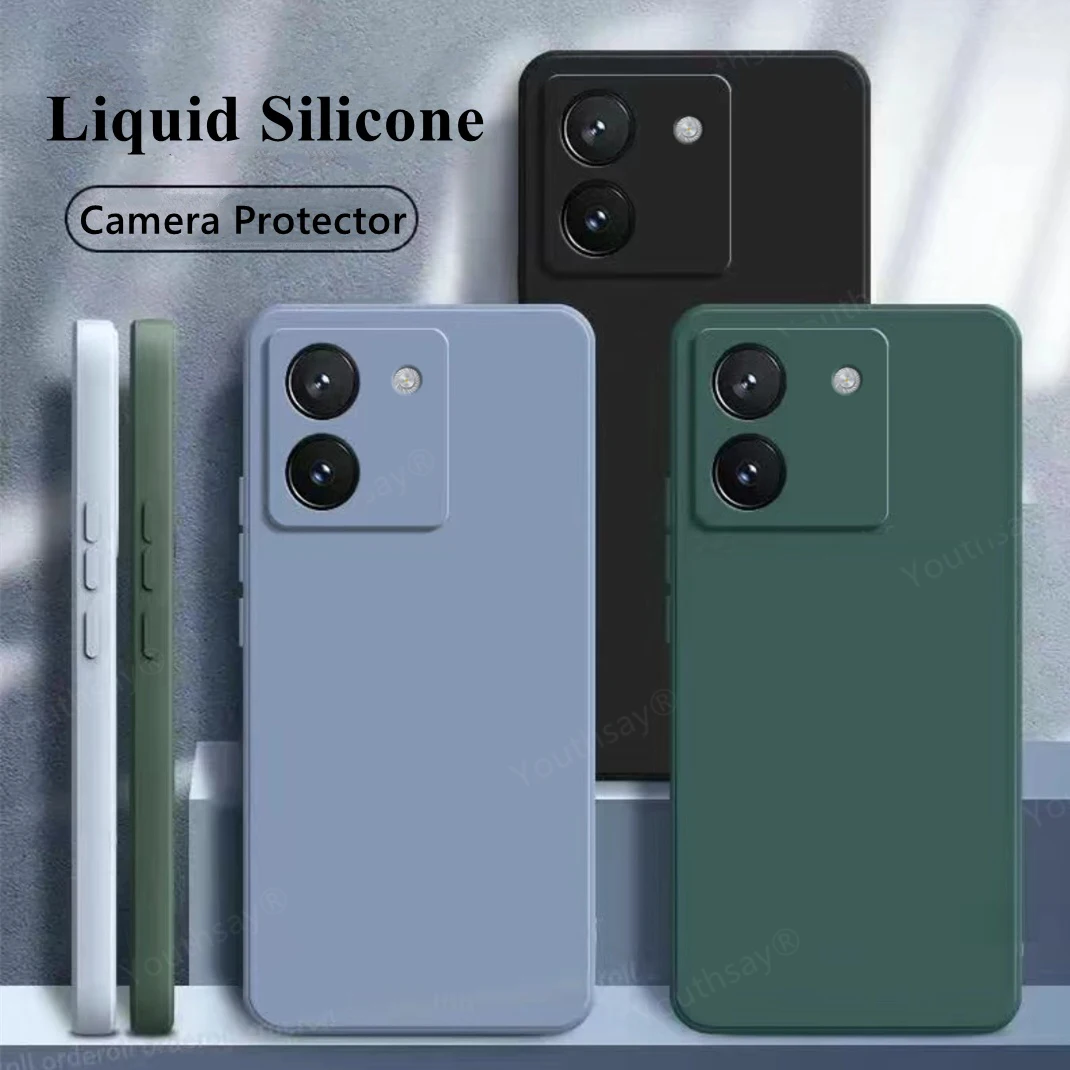 

Для Poco M7 Pro 5G Жидкий силиконовый чехол Poco M7 Pro Cover Fundas Coque Мягкий ТПУ Защитная пленка для камеры Задний чехол для телефона Poco M7 Pro