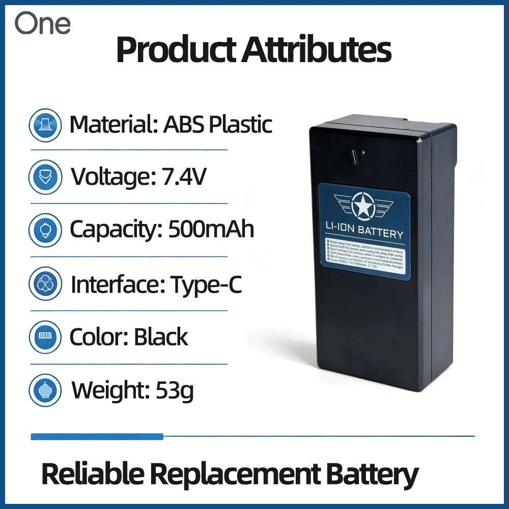 2S 7.4V 500mAh Original Li-ion Battery High Capacity Rechargeable Replacement for C8835 RC Crawler Off-Road Vehicles