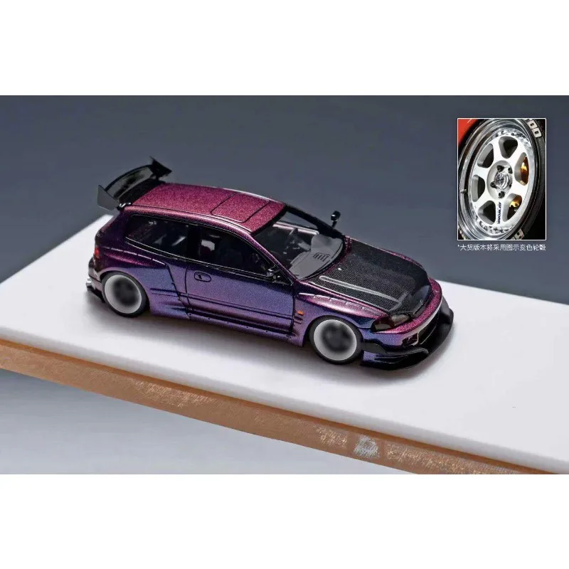YM 1:64 Scale Honda Civic EG4 K20 Rocket Rabbit Resin Car Model view 4