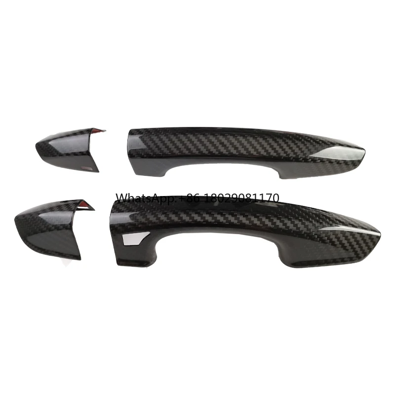 Carbon Fiber Door Handle Cover Trims, Produto Exterior do carro, Auto Peças, Acessórios para Ford Mustang GT350 GT Coupe, Auto Peças