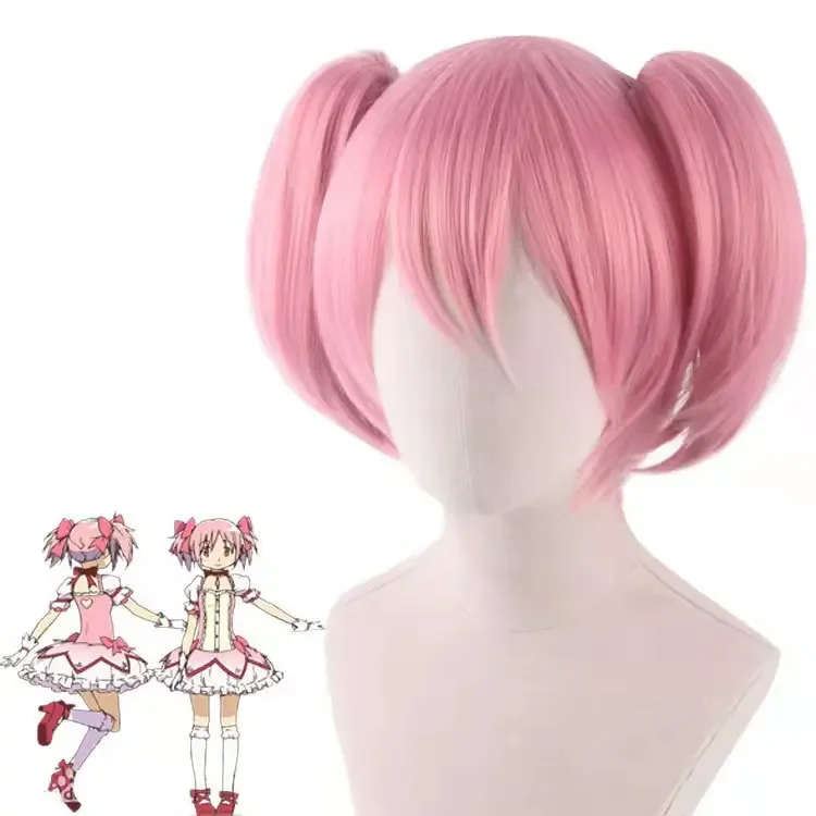 Chica Mágica de Anime Puella Magi Madoka Magica Akemi Homura Kaname Madoka disfraz de Cosplay Mahou Shoujo peluca traje de batalla vestido falda