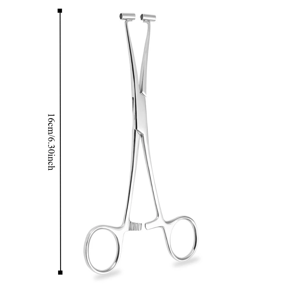 Body Jewelry Tool Stainless Steel Piercing Clamp Body Piercing Puncture Tool Disposable Professional Tool Tweezers