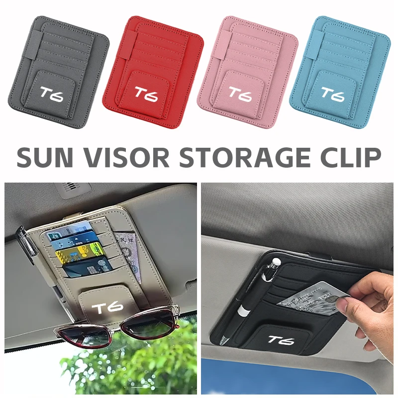 

Car Sun Visor Glasses Case Card Ticket Holder Eyeglasses Hanger Accessories For Volvo T6 S60 S80 S90 V40 V50 V60 V70 V90 XC40