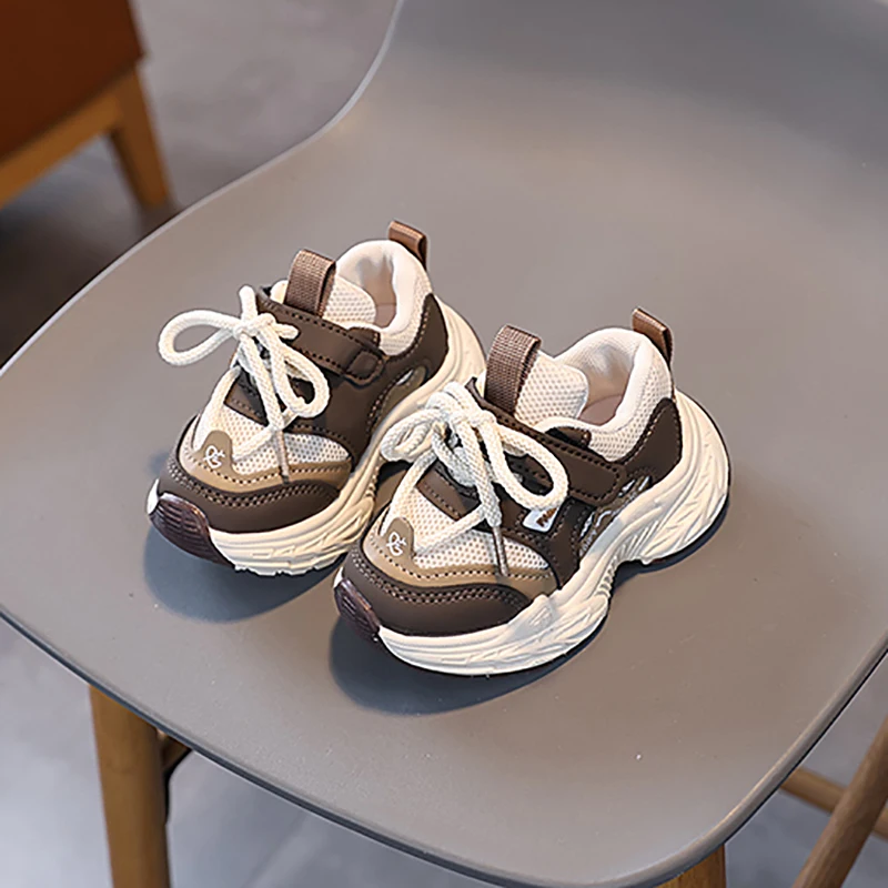 الأطفال تنفس أحذية رياضية مكتنزة للجنسين أحذية رياضية غير رسمية طفل بنين فتاة المضادة للانزلاق أحذية مدرسة التنس 3-6Y الخريف الربيع #3