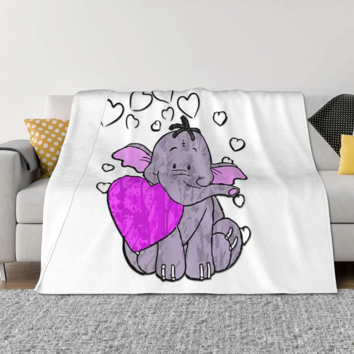 

Heffalump Valentine Throw Blanket Heavy Beach Comforter for babies Blankets