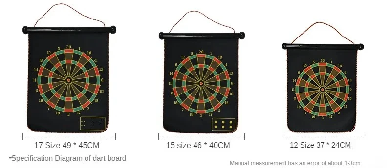 ชุดกระดานปาลูกดอกแม่เหล็กสองด้านสำหรับเด็ก ระดับการแข่งขันแบบสบายๆ ใช้ได้สองแบบ กระดานปาลูกดอกสำหรับความบันเทิงและการมีปฏิสัมพันธ์ระหว่างพ่อแม่ลูก