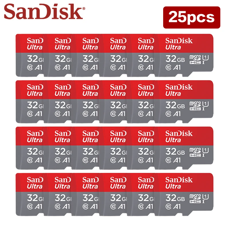 Original SanDisk Ultra Micro SD Card Class 10 Memory Card SDXC 64G TF Card MicroSDHC 32G Wholesale 25pcs Micro SD Card For Phone