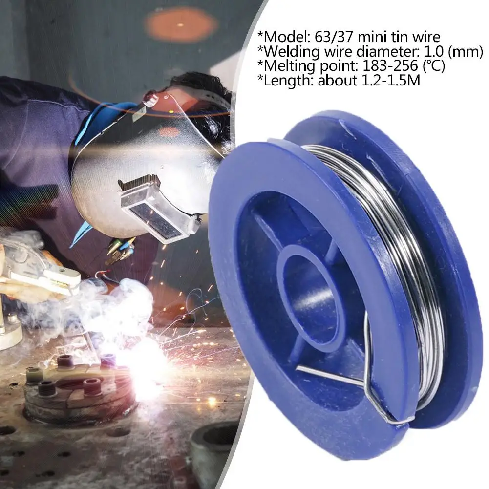 Mini fio de solda com 2% de fluxo e resina para ferro de solda elétrico, 63/37, 10g, 0.7mm, B3y6