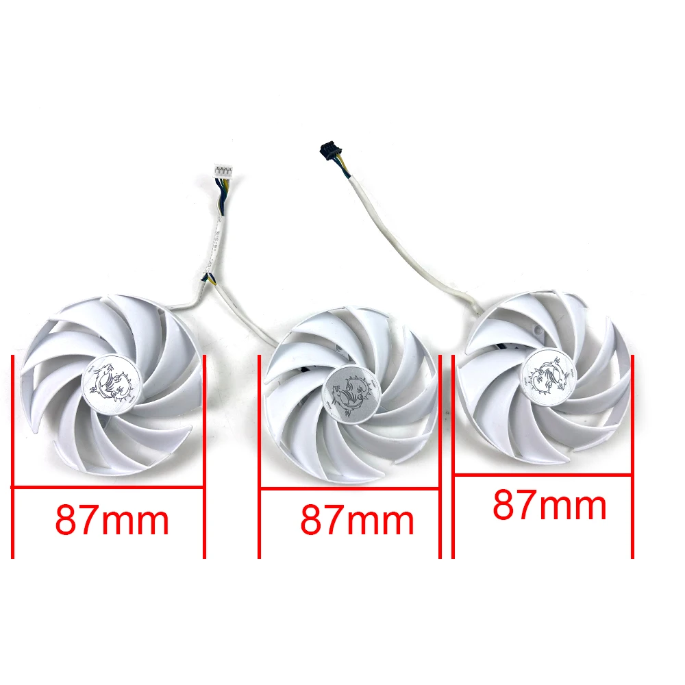 NEW Cooling Fan 87mm 4pin PLD09210B12HH RTX4060 TI GPU FAN For MSI GeForce RTX 4060 Ti GAMING X SLIM WHITE 16G graphics card Fan