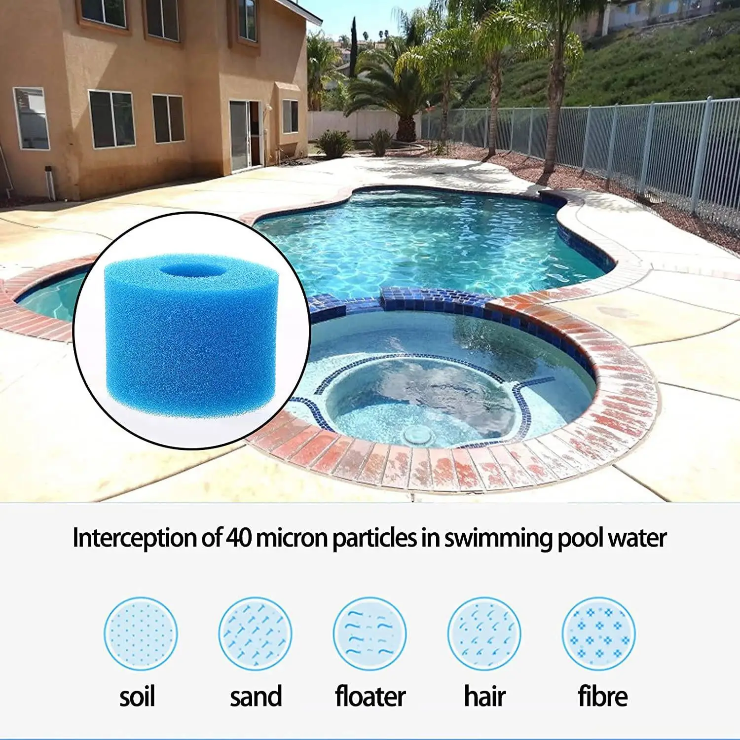 16pc für intex pure spa wieder verwendbare wasch bare schaum wannen filter patrone s1 typ