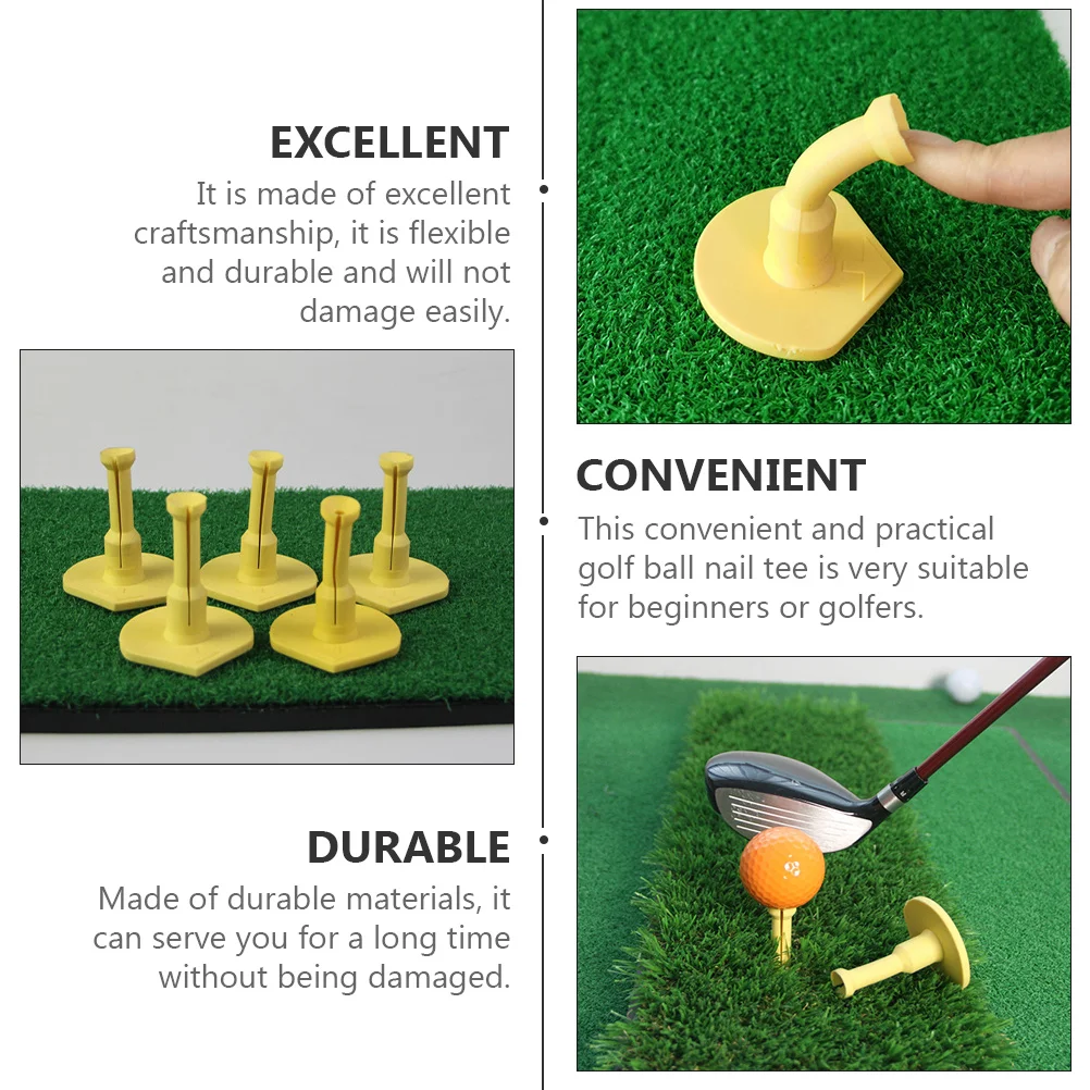 2 قطعة كرة جولف مطاطية حامل الأظافر المحملات المهنية ممارسة الكرة ملحق للاعبي الغولف حامل ملحق المحملة مسمار