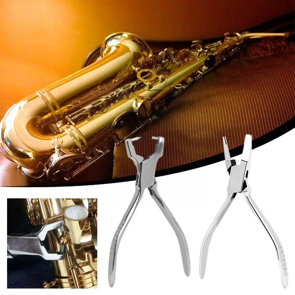 Saxophone Clarinet Flute Needle Spring Installation Removing Repair Pliers Spring Steel Tool Disassembly Stainless Pliers N1U8