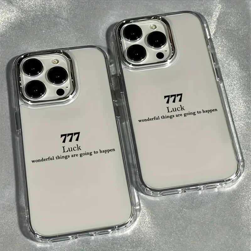 حافظة هاتف بتصميم LUCK مناسبة لهاتف آيفون 17 16 15 14 13 12 11 Pro/Max/Plus غطاء خلفي مضاد للسقوط ومقاوم للصدمات