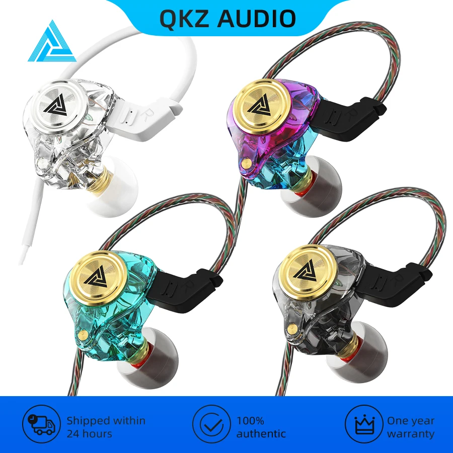 QKZ AK3 File Wired Earphone HIFI Stereo Monitor 3.5MM AUX In-ear Earbuds With Mic Noise Cancelling Bass For Game Sport Music