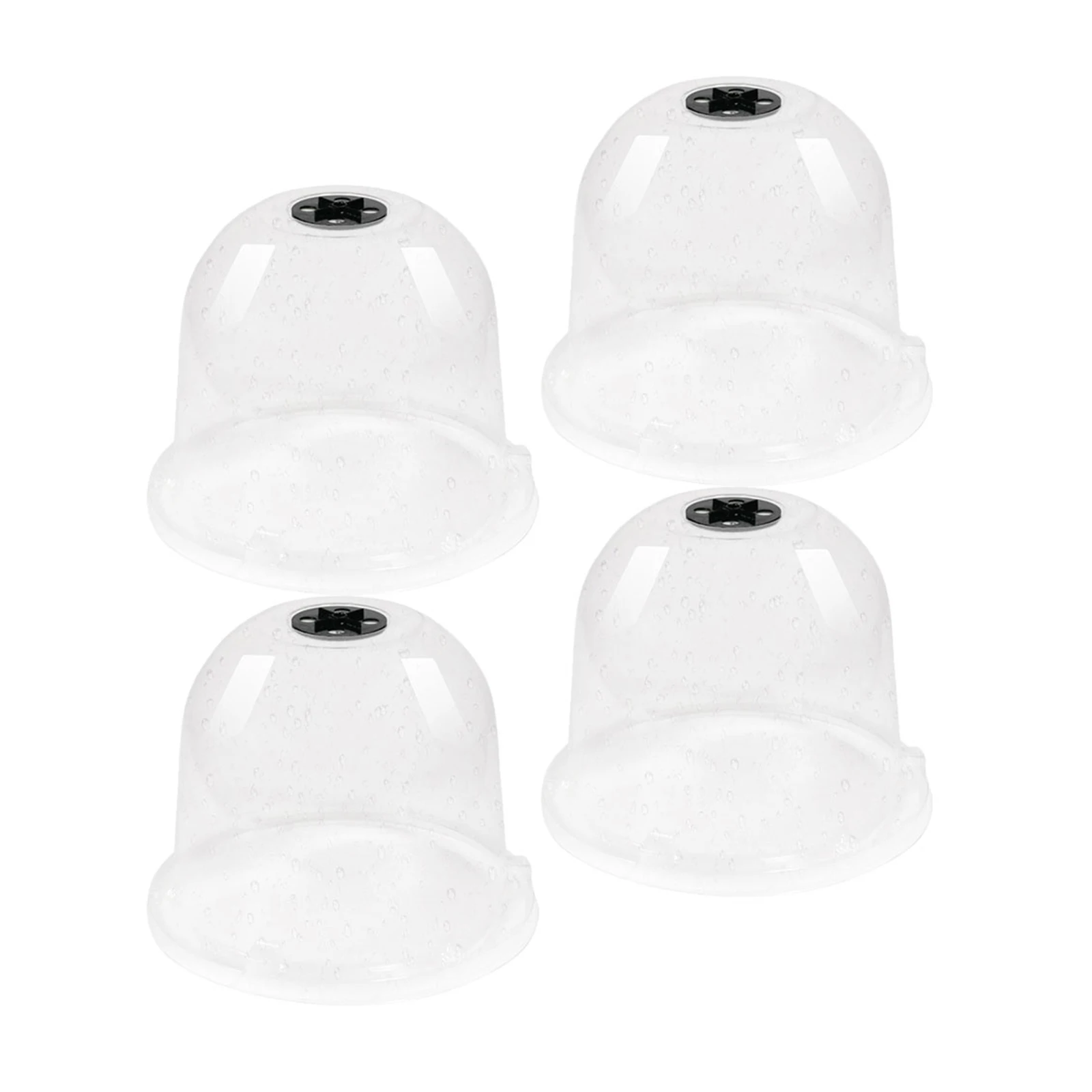 

4Pcs Transparent Plant Humidity Dome Sturdy Garden Cloche for Seedling Nursery Protection Outdoor Plant Cover Garden Cloche