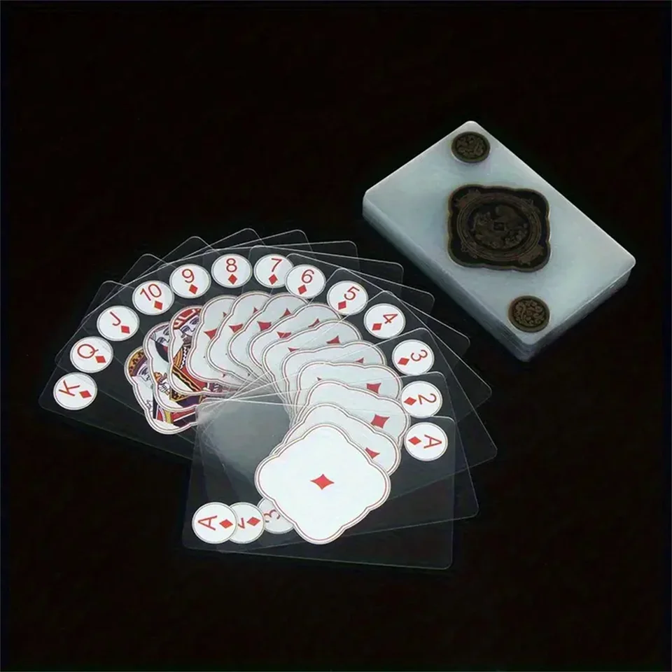 Waterproof Transparent PVC Playing Cards Set for Poker and Card